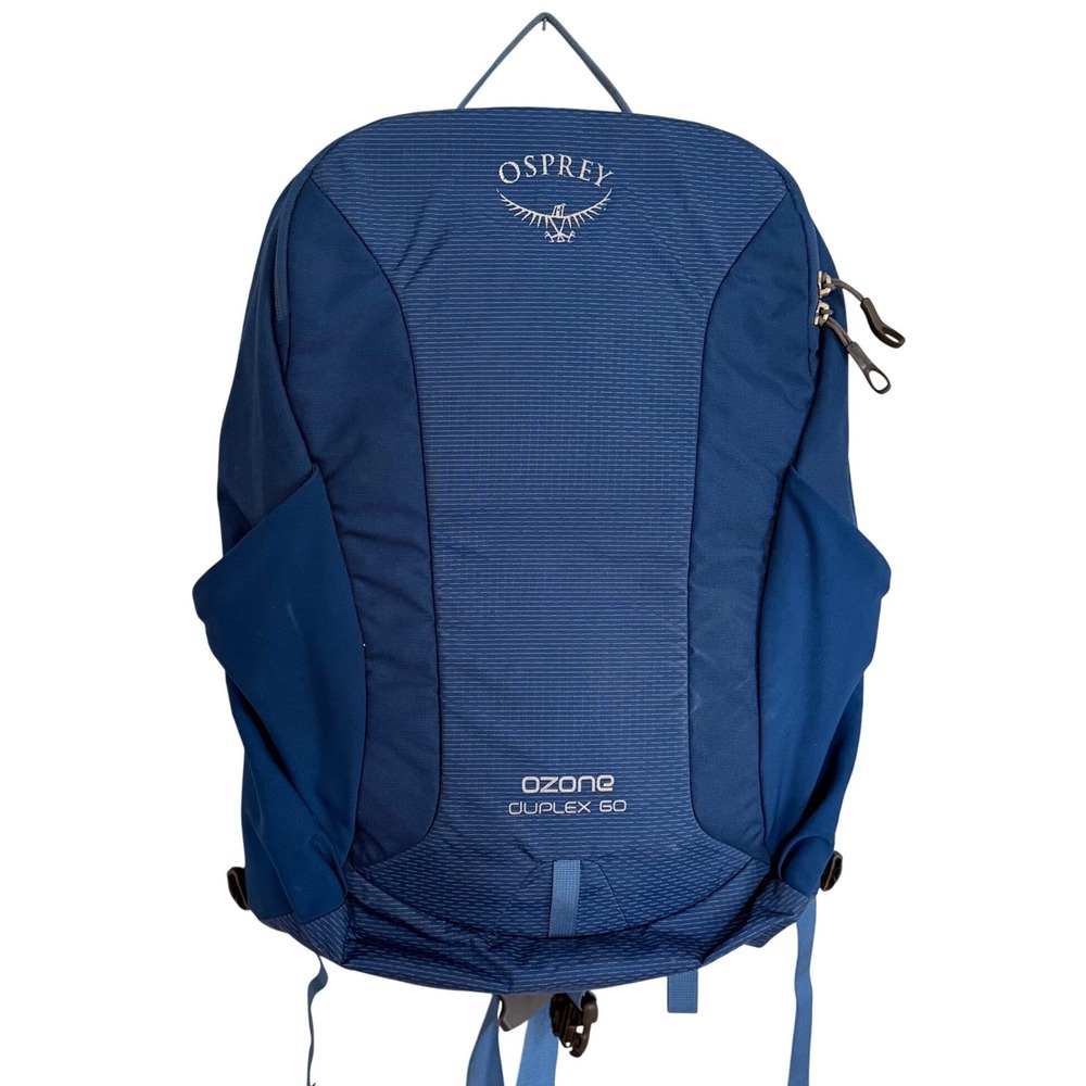 Osprey Ozone Duplex 60 Travel Backpack Blue Modular Daypack Hiking Bag Outdoor